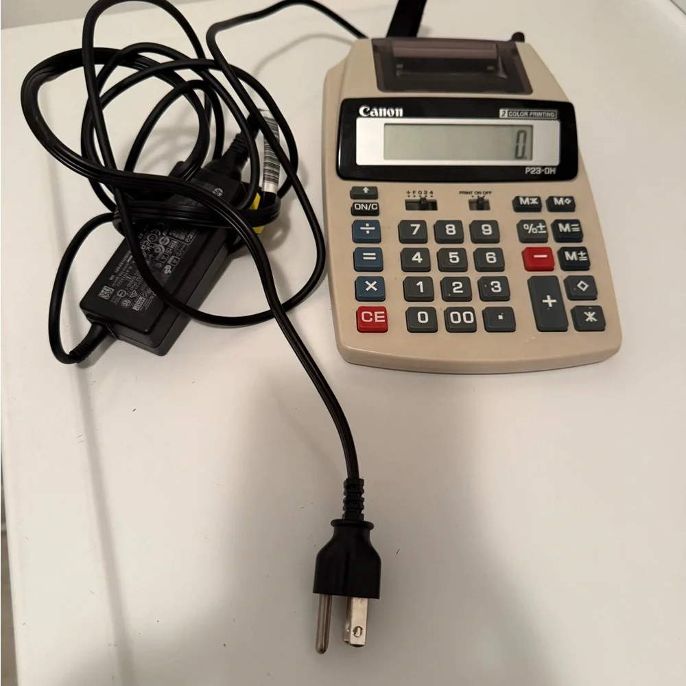 Canon P23-DH Calculator in Cream and Black.